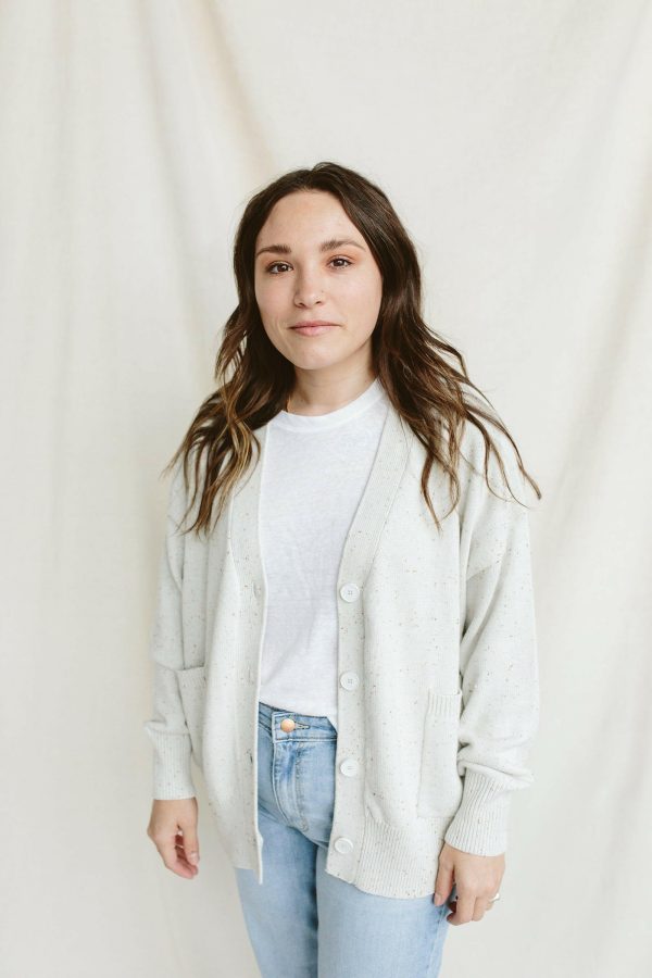 WOMENS KNIT BUTTON-UP SWEATER | SHELL Hot on Sale - Image 4