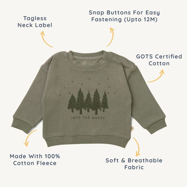 Organic Kids Sweatshirt - Woods Online Hot Sale - Image 5