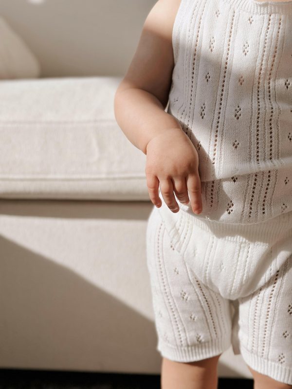 Luna + Luca Pointelle Romper - White Fashion - Image 4