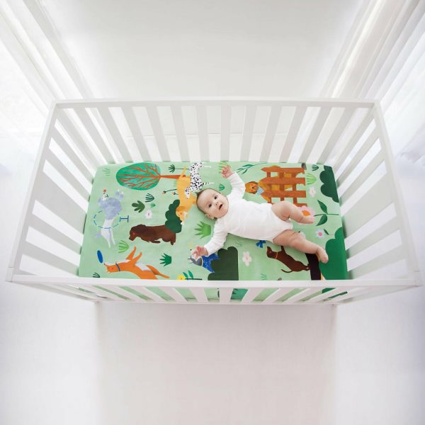 At The Dog Park Standard Size Crib Sheet on Sale - Image 3