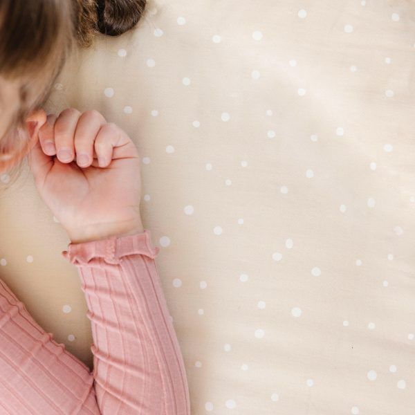 Organic Mini Crib Sheet - Polka Dots Online Hot Sale