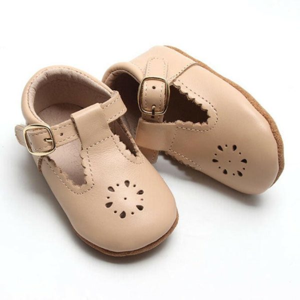 Leather Petal T-Bar | Color  Honey  | Soft Sole Online Hot Sale