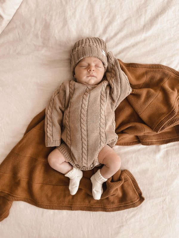Cable Knit Romper - Acorn For Sale - Image 3