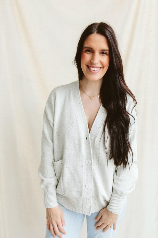 WOMENS KNIT BUTTON-UP SWEATER | SHELL Hot on Sale