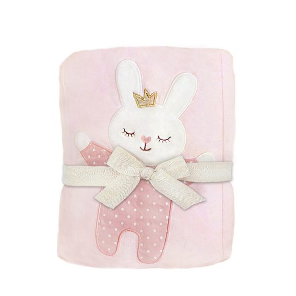 Bedtime Princess Bunny Pink Nursery Quilt on Sale - Image 2