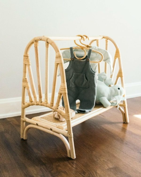 Kiara Mini Rattan Clothing Rack Online now